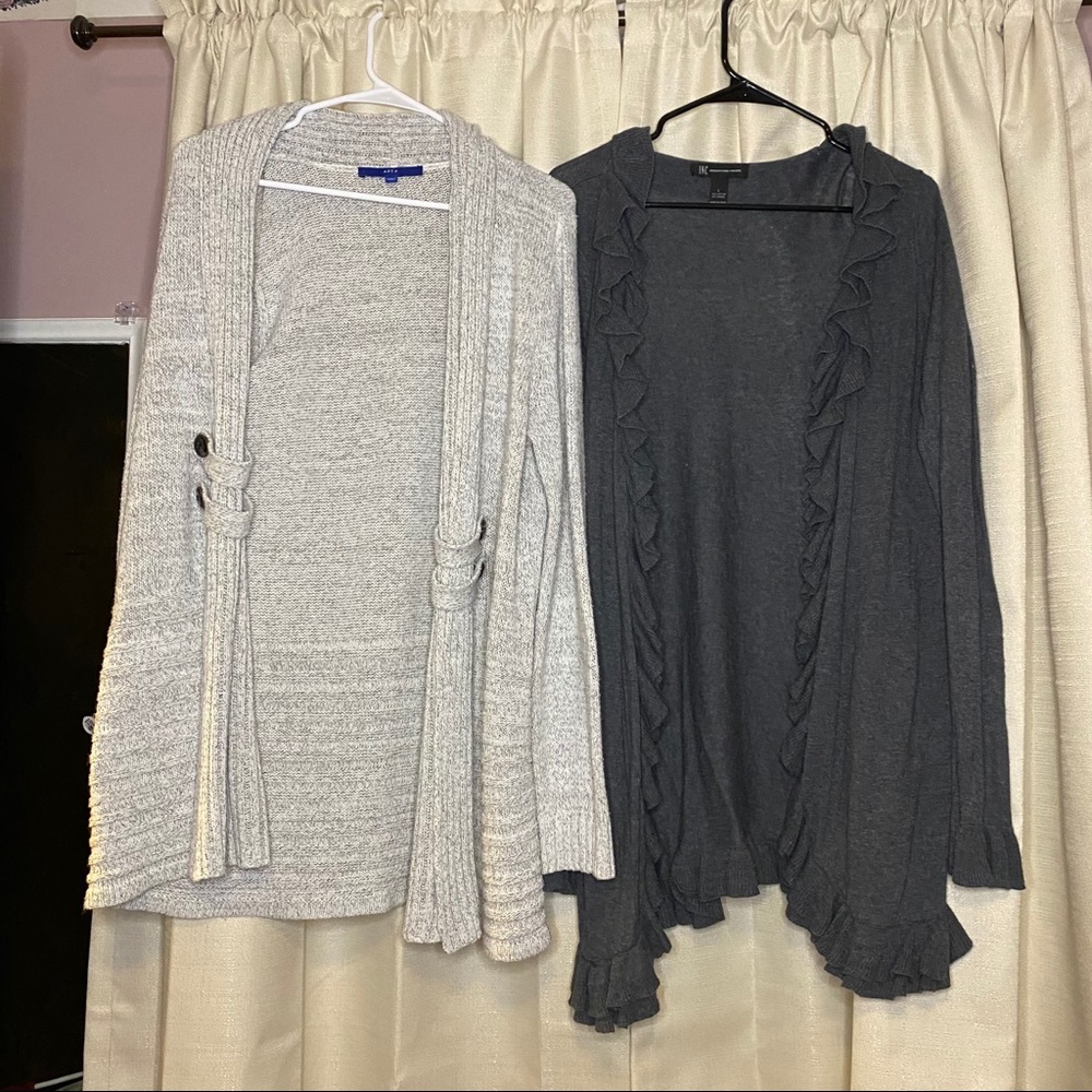 Grey cardigan sweater set
